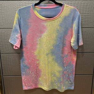 T’ KING & CO Rhinestones Happy Face Top (M)